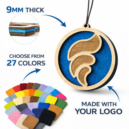Custom Wooden Felt Air Fresheners